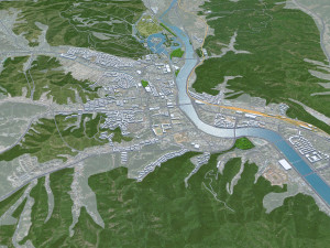 Chengde city Hebei China 45km 3D Model