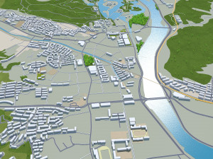 Chengde city Hebei China 45km 3D Model