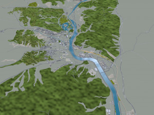 Chengde city Hebei China 45km 3D Model