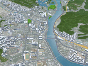 Chengde city Hebei China 45km 3D Model