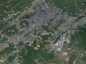 Chenzhou city Hunan China 25km 3D-Modell