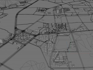 Chenzhou city Hunan China 25km 3D-Modell