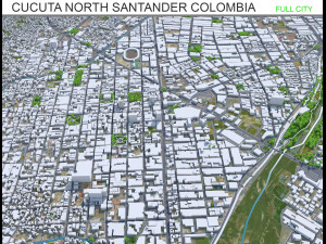 Cucuta North Santander city Colombia 20km 3D 모델