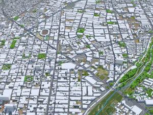Cucuta North Santander city Colombia 20km 3D Model