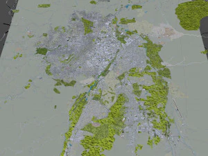 Cucuta North Santander city Colombia 20km 3D Model