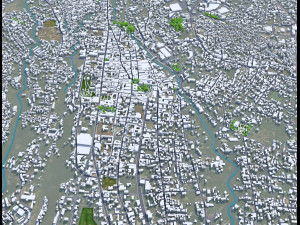 Cuernavaca city Morelos Mexico 30km 3D 모델