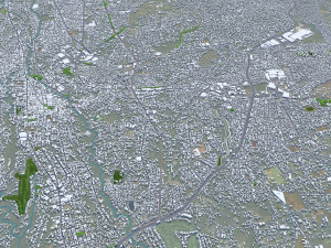 Cuernavaca city Morelos Mexico 30km 3D 모델