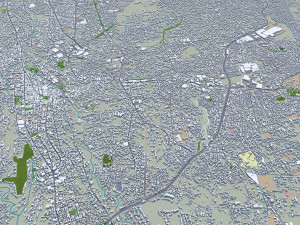 Cuernavaca city Morelos Mexico 30km 3D 모델