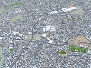 Cuernavaca city Morelos Mexico 30km 3D 모델