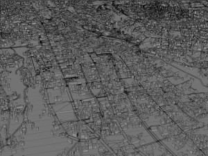 Cuernavaca city Morelos Mexico 30km 3D 모델