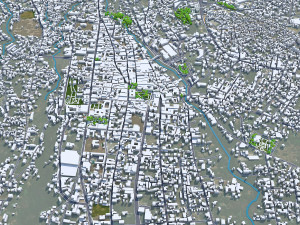 Cuernavaca city Morelos Mexico 30km 3D 모델