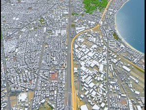 Dakar city Senegal 20km Modelo 3D