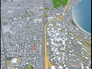 Dakar city Senegal 20km 3D Model