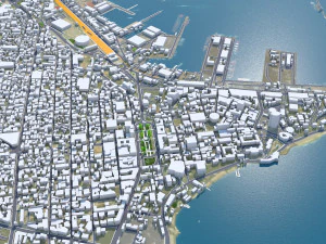 Dakar city Senegal 20km 3D Model