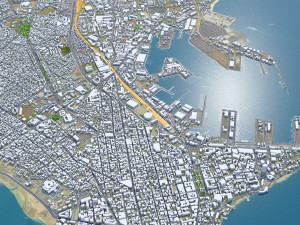Dakar city Senegal 20km Modelo 3D