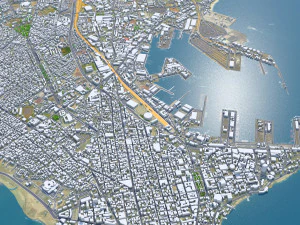 Dakar city Senegal 20km 3D Model