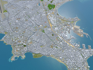 Dakar city Senegal 20km Modelo 3D