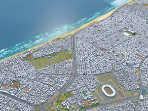 Dakar city Senegal 20km Modelo 3D