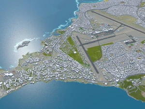 Dakar city Senegal 20km 3D Model
