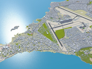 Dakar city Senegal 20km Modelo 3D