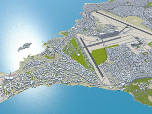 Dakar city Senegal 20km 3D Model