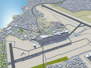 Dakar city Senegal 20km 3D Model