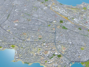 Dakar city Senegal 20km Modelo 3D