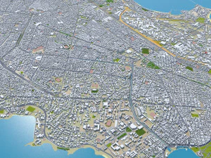 Dakar city Senegal 20km 3D Model