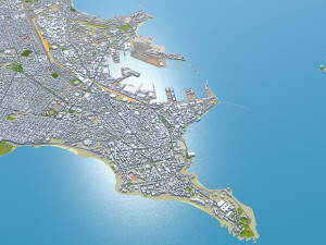 Dakar city Senegal 20km Modelo 3D