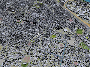Dakar city Senegal 20km Modelo 3D