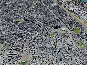 Dakar city Senegal 20km 3D Model