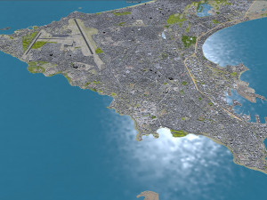 Dakar city Senegal 20km Modelo 3D