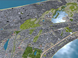 Dakar city Senegal 20km 3D Model