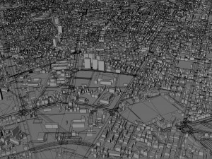 Dakar city Senegal 20km 3D Model