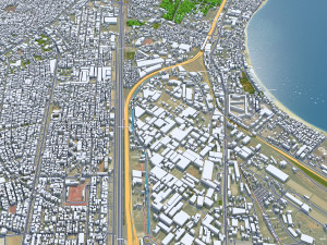 Dakar city Senegal 20km Modelo 3D