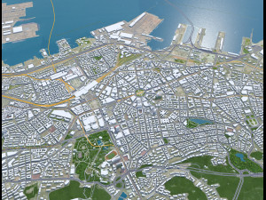 Dalian Liaoning city China 130km 3D Model