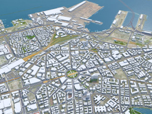 Dalian Liaoning city China 130km 3D Model