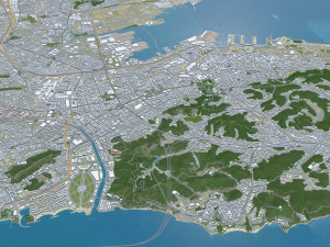 Dalian Liaoning city China 130km 3D Model