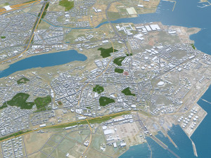 Dalian Liaoning city China 130km 3D Model