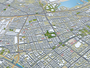 Dalian Liaoning city China 130km 3D Model