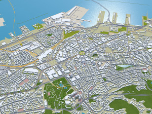 Dalian Liaoning city China 130km 3D Model