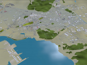 Dalian Liaoning city China 130km 3D Model