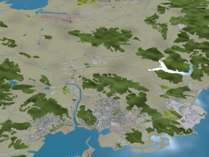 Dalian Liaoning city China 130km 3D Model