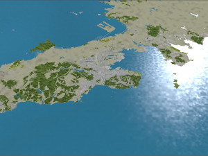 Dalian Liaoning city China 130km 3D Model