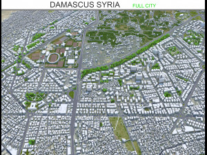 Damascus city Syria 40km 3D Model