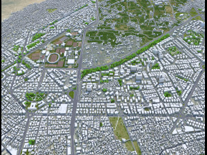 Damascus city Syria 40km 3D 모델