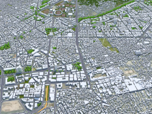 Damascus city Syria 40km 3D 모델