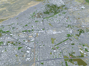 Damascus city Syria 40km 3D 모델