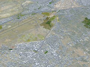 Damascus city Syria 40km 3D 모델