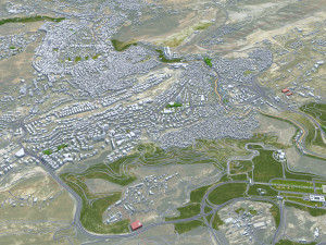 Damascus city Syria 40km 3D 모델